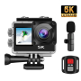 Спортна камера 5K с WIFI и тъч скрийн водоустойчива 30 метра 170 градуса / SPK055 /, снимка 1 - Камери - 44513418