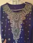 Индийска традиционна южноазиатска курта (kurta) или камиз (kameez), отличаваща се с наситено лилав , снимка 6