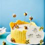 3 малки пчели пчелички пчела силиконов молд форма за декорация торта фондан шоколад, снимка 1