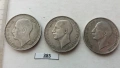 лот от 3 броя по 100 лева от 1930, 1934 и 1937  година сребро, снимка 5