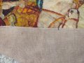 19 век Октивиан Август Стенен Вълнен Килим,Гоблен рядък, снимка 5