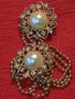 ЕФЕКТНА ПОЗЛАТЕНА ВИНТИДЖ АРТ СТИЛ ДВОЙНА БРОШКА с ВЕРИЖКИ РЯДЪК МОДЕЛ с ИСКРЯЩИ КРИСТАЛИ 75511, снимка 14