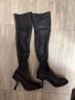 Разкошни Vic Matie нови  дълги черни чизми ботуши до каляното кожени , снимка 7