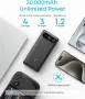 Anker, 20k, 87W, 20000mAh - външна батерия с вграден USB-C кабел, снимка 4