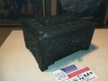 поръчана-АНТИКА-СТАРА МЕТАЛНА КУТИЯ С КЛЮЧ-25Х19Х15СМ, снимка 7