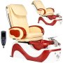 Електрически козметичен стол с масаж на краката и педикюр LZY-9827-CREAM, снимка 1 - Педикюр и маникюр - 43863354