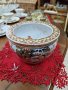Страхотна много красива антикварна колекционерска японска порцеланова купа кашпа Satsuma , снимка 3