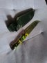 Ловен нож с калъф естествена кожа за колан 233х135мм острие, снимка 6