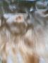 Удължения естествена коса на клипси (55 см, 200 гр, златно рус цвят), снимка 4