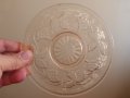 Стъклени десертни чинийки 6 бр сервиз 1970 г чиния, снимка 4