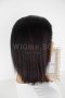 Черна перука от ЕСТЕСТВЕН косъм с тъмночервени кичури Селена, снимка 3