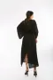 Ленена Рокля Melani - Черна, снимка 3