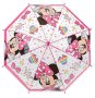 Чадър тип бастун за дъжд Детски ръчен прозрачен розов Мини 64 см