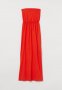 H&M- XL- Макси рокля в червено оранжев цвят и интегрален сутиен , снимка 1