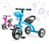 Нов Син велосипед на 3 колела за малки деца 3+ с машина за балончета Момичета Момчета Подарък