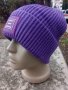 Плетена шапка с кашмир Лилава, снимка 3
