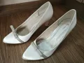 Дамски сватбени обувки на ток, снимка 5