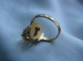Позлатен сребърен пръстен с морганит, снимка 3
