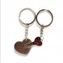Комплкект 2 броя метални ключодържатели - сърце и ключ, снимка 1 - Романтични подаръци - 37774979
