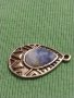 Разкошна висулка златиста метална с син Аметист перфектно състояние стилна 37412, снимка 6