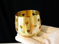 Свещник от месинг с ажурни сърца. , снимка 4