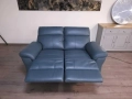 Синьо - зелен кожен диван двойка с ел релакс механизъм La-z-boy, снимка 9