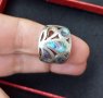 Масивен сребърен пръстен проба 925 с кралски седеф - "Абалон" , снимка 6