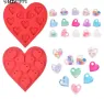 10 плоски сърца сърце с дупка висулка силиконов молд форма фондан шоколад гипс смола бижу таг декор, снимка 2