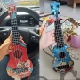 Младежка карикатурна китара укулеле за деца, 43,5x14,5 см.,4 струни, Детска играчка Укулеле Материал, снимка 2