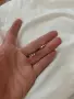 Сребърни малки обеци с циркончета и позлата, снимка 6