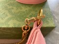 Оригинална Гучи Розова Кожена чанта Gucci Aphrodite Дръжка И Синджир, снимка 10