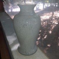 Страхотна голяма стъклена ваза, снимка 2 - Антикварни и старинни предмети - 42236559