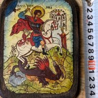 Стара българска икона-Св.Георги, снимка 2 - Икони - 35178810