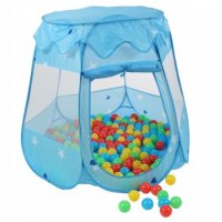 Детска палатка синя и 100 топки, снимка 2 - Играчки за стая - 30993666