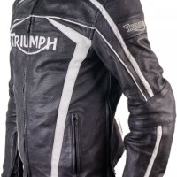 №3406 Triumph Мъжко лятно кожено мото яке, снимка 2 - Аксесоари и консумативи - 39907697