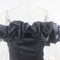 ЛИКВИДАЦИЯ! Празнична елегантна черна рокля с воали  Avin Alessa, снимка 13 - Рокли - 25514949