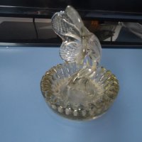 Стар български стъклен пепелник, снимка 1 - Колекции - 37976230