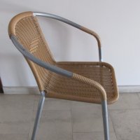 Плетен ратанов стол, снимка 2 - Столове - 40118378