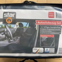 Немски Комплект предни и задни калъфки за седалки за кола STARQ Germany 11 части, снимка 4 - Части - 39560923