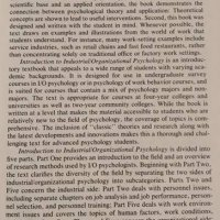 Introduction to Industrial/Organizational Psychology. Ronald E. Riggio, 1990г., снимка 2 - Специализирана литература - 31791099