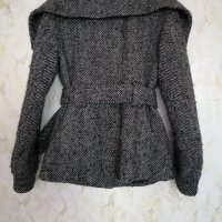 H&M дамско вълнено палто-яке с колан на талията р-р S (EU 36) , снимка 18 - Якета - 42879419