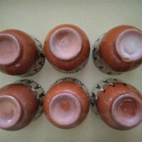 Троянска битова керамика - комплект кана 1 л., 6 бр.чаши 150 мл., 5 бр. чаши 100 мл., снимка 5 - Сервизи - 42610852