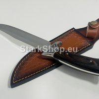 Уникален масивен ловен нож с кожена кания, снимка 4 - Ножове - 38417192
