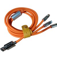 Супер здрав, гумен с алуминиеви накрайници, кабел подходящ за iPhone, TYPE C и microUSB, снимка 2 - USB кабели - 42216216