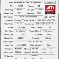 Видео карта ATi Radeon Sapphire HD 2400 Pro 256MB GDDR2 64-bit PCI-E, снимка 8 - Видеокарти - 35239880