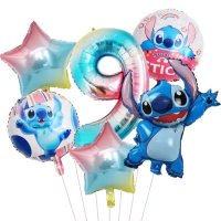 Комплект 6бр парти балони Лило и Стич Lilo and Stitch 9-ти РД, снимка 1 - Други - 42408644