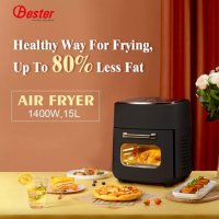 Air Fryer Фурна с Горещ Въздух Дигитална 15 литра 1400 W, снимка 6 - Фритюрници - 38171021