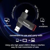 fanxiang 512GB USB стик, до 560 MB/s, тип C+ USB A USB3.2 Gen2, снимка 6 - USB Flash памети - 44178965