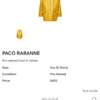 Paco Rabanne дъждобран L размер жълт, снимка 11 - Спортна екипировка - 42902565