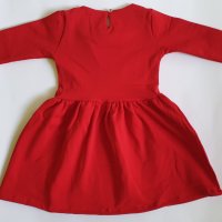 Коледна рокля "Горски кът) червена - 92,98 см, снимка 3 - Детски рокли и поли - 30929351